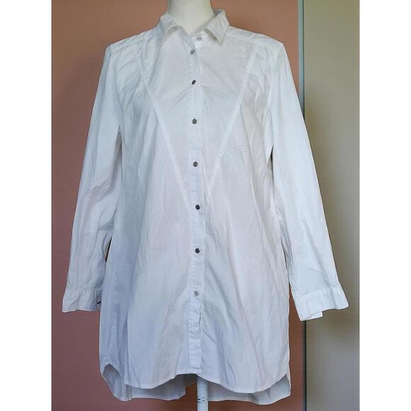Black Label by Chico's White Long Sleeve Button-Up Blouse, 1 - Picture 3 of 7